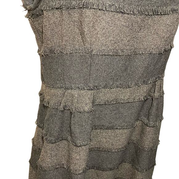 Nanette Lepore Catch Me Feelin Lucky Fringe Tweed Short Sleeve Sheath Dress 10 - Picture 14 of 16